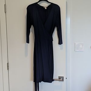Banana republic blue wrap dress size small